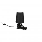 Huma - Black Ceramic Table Lamp with Black Shade