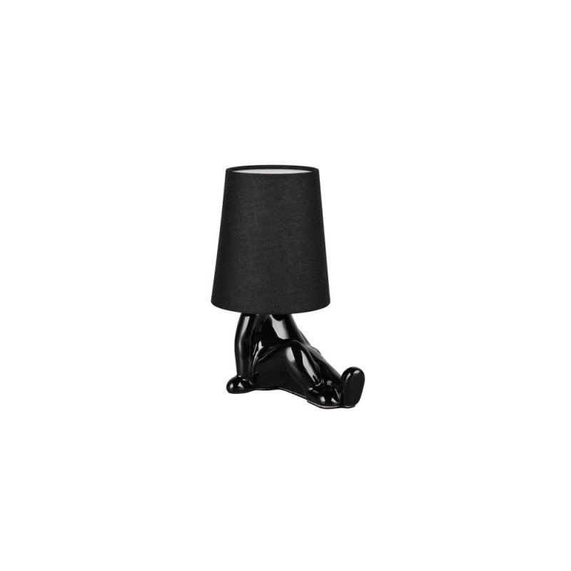 Trio-R56531002 - Huma - Black Ceramic Table Lamp with Black Shade