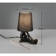 Trio-R56531002 - Huma - Black Ceramic Table Lamp with Black Shade