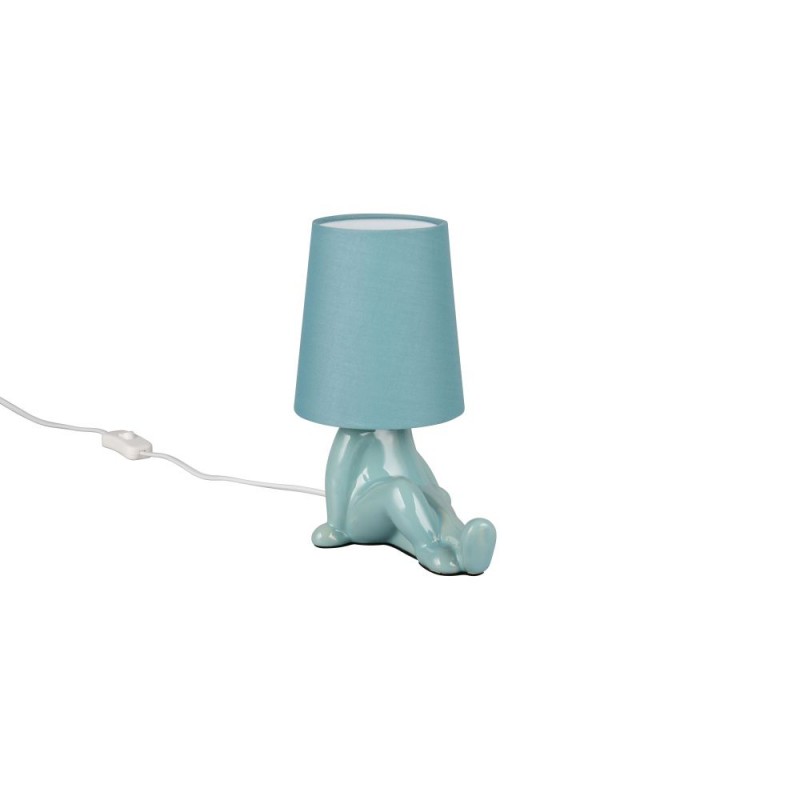 Trio-R56531012 - Huma - Blue Ceramic Table Lamp with Blue Shade