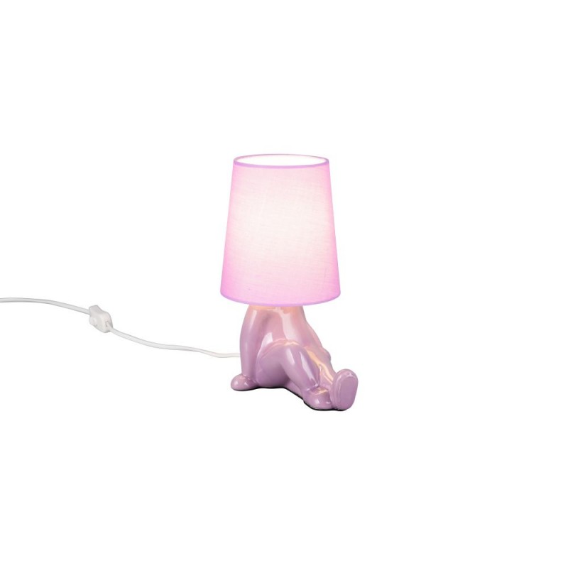 Trio-R56531091 - Huma - Pink Ceramic Table Lamp with Pink Shade