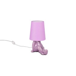 Huma - Pink Ceramic Table Lamp with Pink Shade
