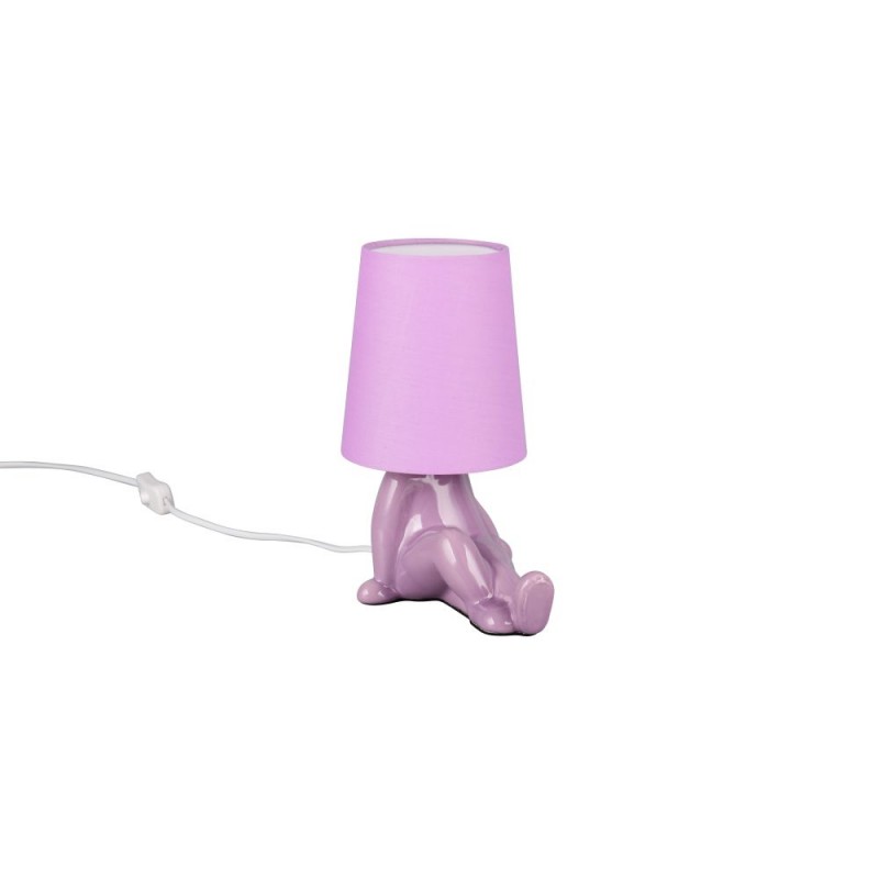 Trio-R56531091 - Huma - Pink Ceramic Table Lamp with Pink Shade