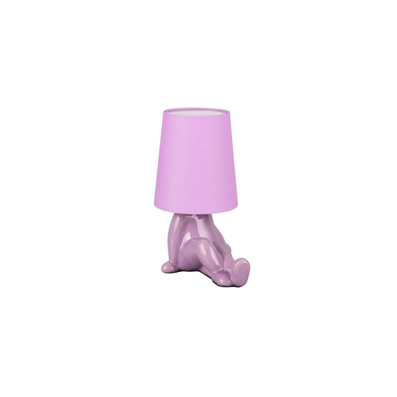 Trio-R56531091 - Huma - Pink Ceramic Table Lamp with Pink Shade
