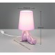Trio-R56531091 - Huma - Pink Ceramic Table Lamp with Pink Shade