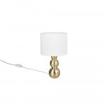 Lova - Gold Ceramic Table Lamp with White Shade