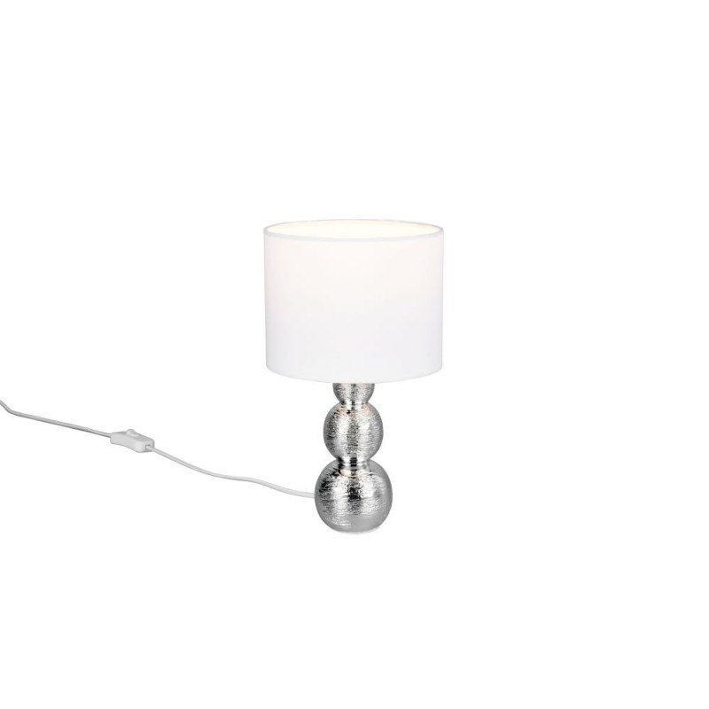 Trio-R56541089 - Lova - Silver Ceramic Table Lamp with White Shade