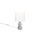 Trio-R56541089 - Lova - Silver Ceramic Table Lamp with White Shade