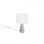 Lova - Silver Ceramic Table Lamp with White Shade