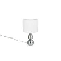 Lova - Silver Ceramic Table Lamp with White Shade