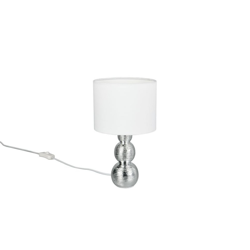 Trio-R56541089 - Lova - Silver Ceramic Table Lamp with White Shade