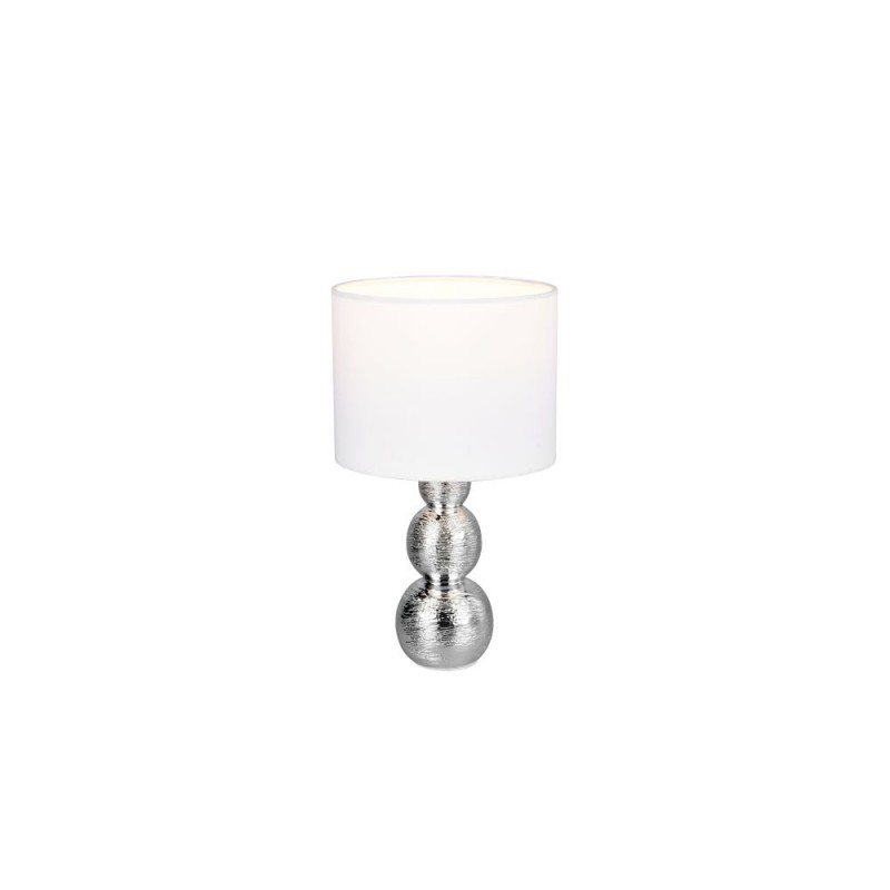 Trio-R56541089 - Lova - Silver Ceramic Table Lamp with White Shade