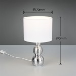 Lova - Silver Ceramic Table Lamp with White Shade