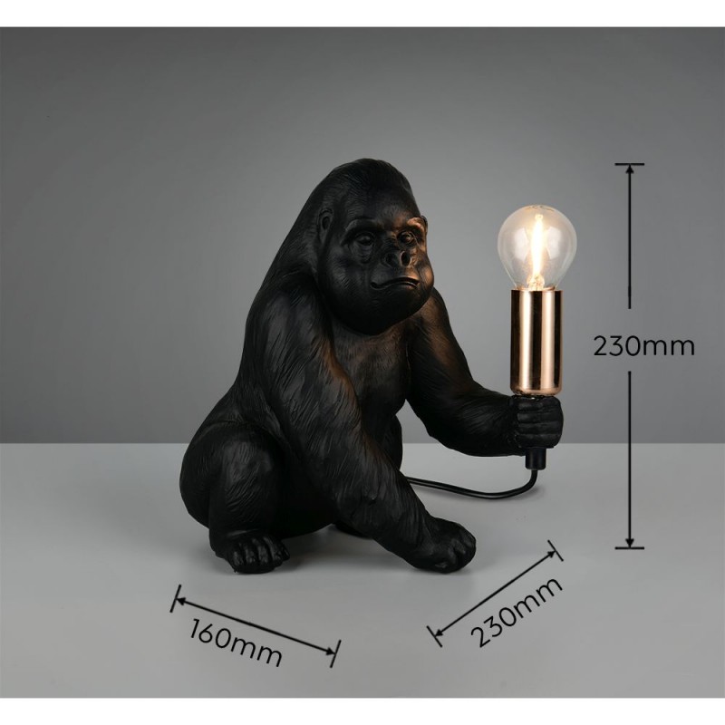 Trio-R56611002 - Kong - Black Animal Table Lamp