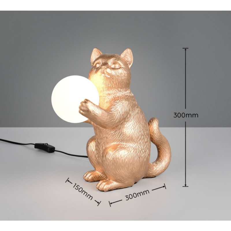 Trio-R56621079 - Gatio - Gold Animal Table Lamp