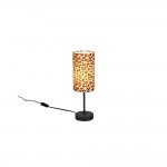 Pardina - Black Table Lamp with Leopard Shade
