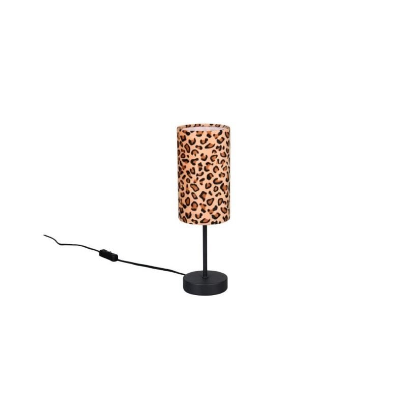Trio-R56741032 - Pardina - Black Table Lamp with Leopard Shade