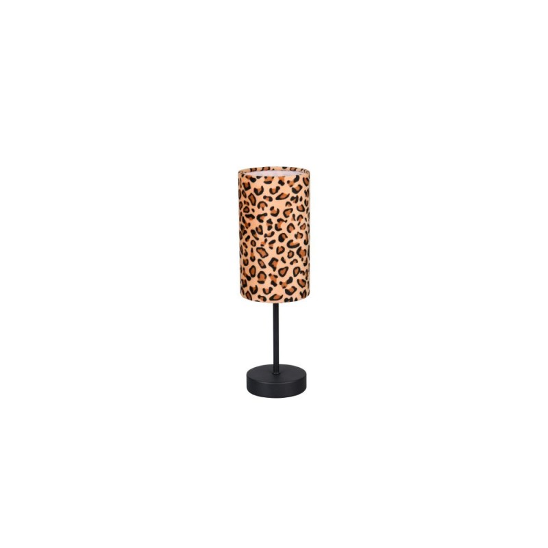 Trio-R56741032 - Pardina - Black Table Lamp with Leopard Shade