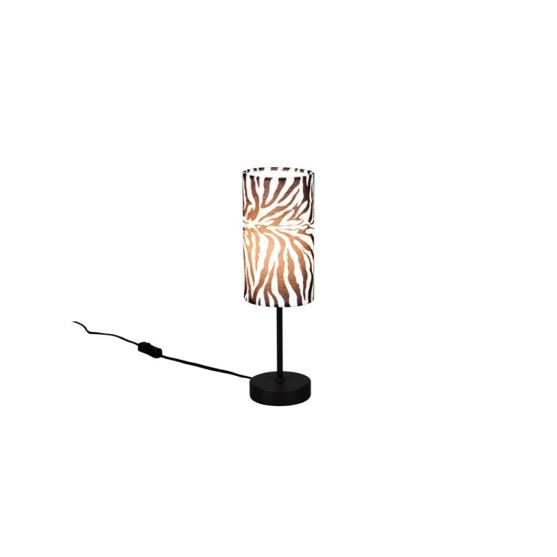 Trio-R56751032 - Zebara - Black Table Lamp with Zebra Shade