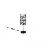 Zebara - Black Table Lamp with Zebra Shade