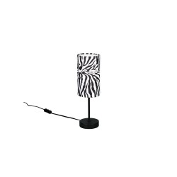 Zebara - Black Table Lamp with Zebra Shade