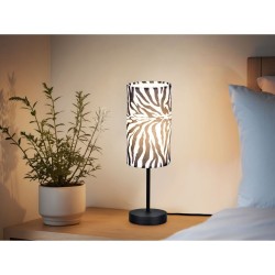 Zebara - Black Table Lamp with Zebra Shade