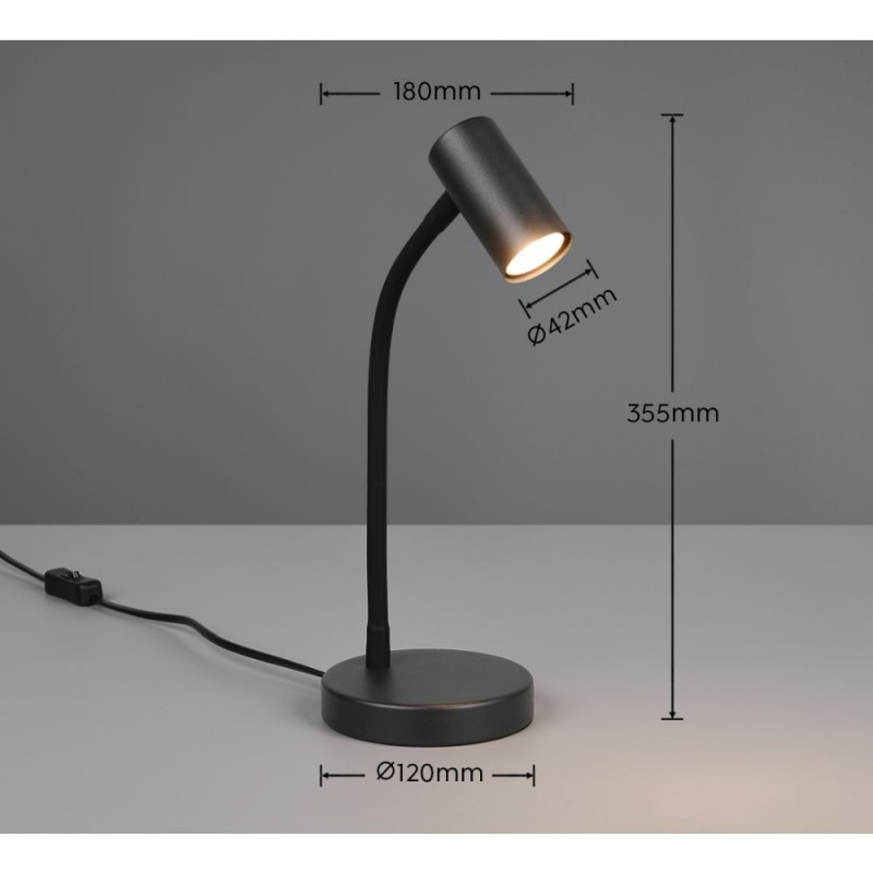 Trio-R56851032 - Taryn - Matt Black Desk Lamp