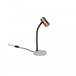 Taryn - Coffee & Grey Desk Lamp