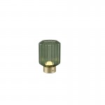 Lord - Rechargeable Matt Brass LED Table Lamp with Green Glass Lord - Rechargeable Matt Brass LED Table Lamp with Green Glass