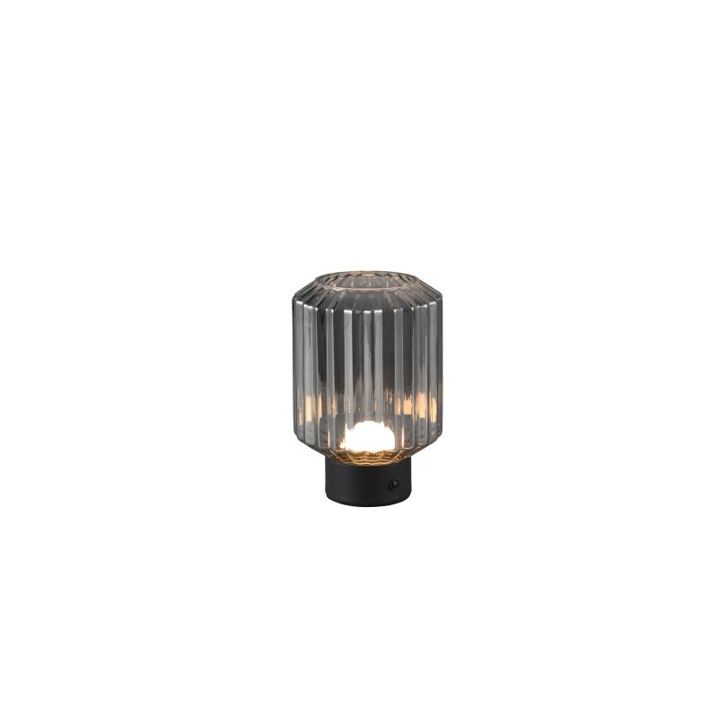 - Lord - Rechargeable Matt Brass LED Table Lamp with Smoked Glass Trio-R57761154 - Lord - Rechargeable Matt Brass LED Table Lamp with Smoked Glass