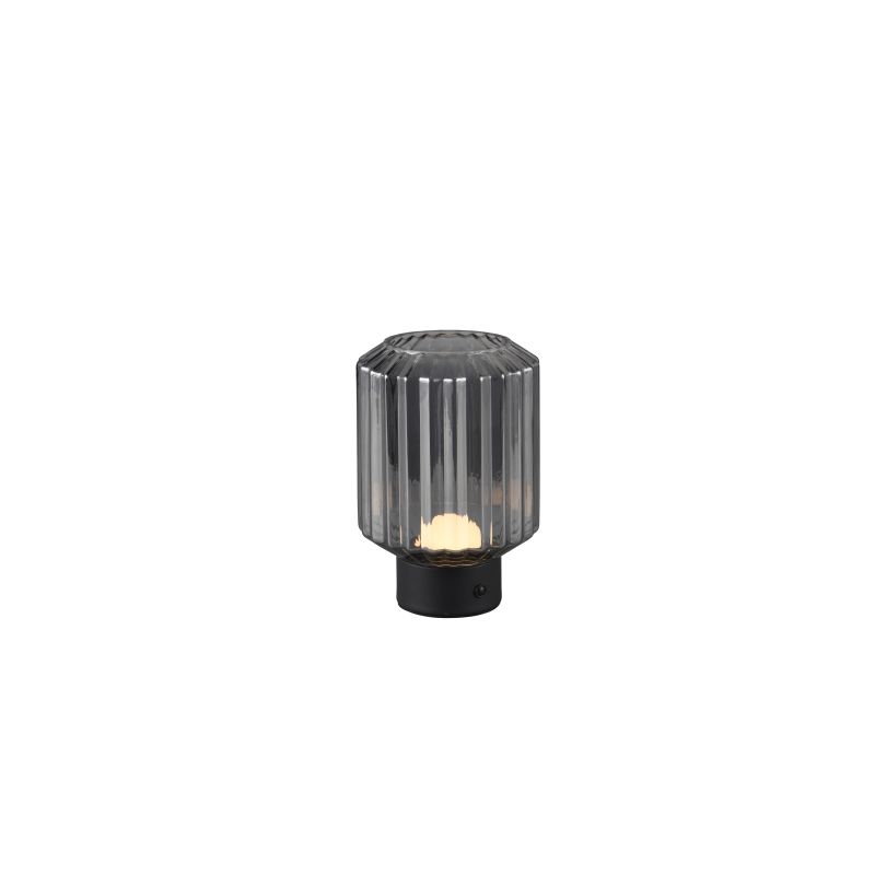 - Lord - Rechargeable Matt Brass LED Table Lamp with Smoked Glass Trio-R57761154 - Lord - Rechargeable Matt Brass LED Table Lamp with Smoked Glass