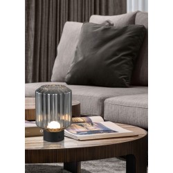 Lord - Rechargeable Matt Brass LED Table Lamp with Smoked Glass Lord - Rechargeable Matt Brass LED Table Lamp with Smoked Glass