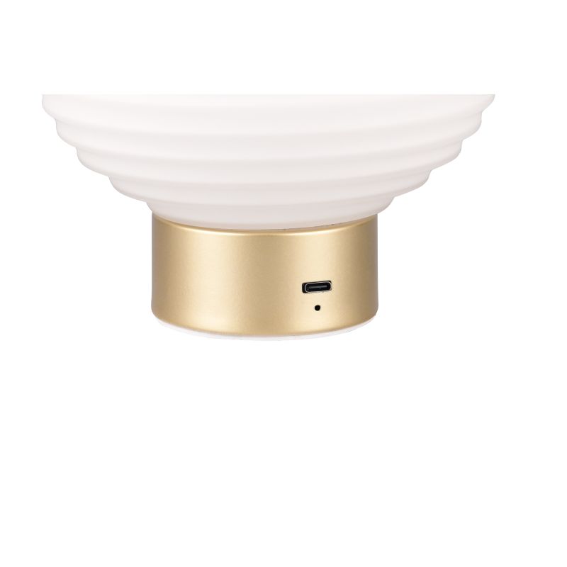 - Earl - Rechargeable Matt Brass LED Table Lamp with White Glass Trio-R57771101 - Earl - Rechargeable Matt Brass LED Table Lamp with White Glass