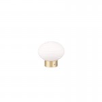 Earl - Rechargeable Matt Brass LED Table Lamp with White Glass Earl - Rechargeable Matt Brass LED Table Lamp with White Glass