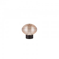 Earl - Rechargeable Matt Black LED Table Lamp with Amber Glass Earl - Rechargeable Matt Black LED Table Lamp with Amber Glass