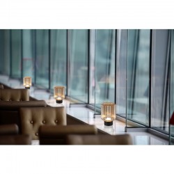 Earl - Rechargeable Matt Black LED Table Lamp with Amber Glass Earl - Rechargeable Matt Black LED Table Lamp with Amber Glass