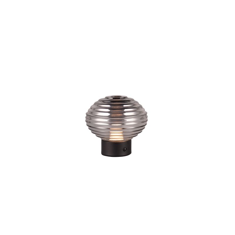 - Earl - Rechargeable Matt Brass LED Table Lamp with Smoked Glass Trio-R57771154 - Earl - Rechargeable Matt Brass LED Table Lamp with Smoked Glass