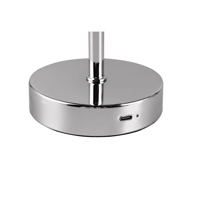 - Jeff - Rechargeable Chrome LED Table Lamp with USB Trio-R59151106 - Jeff - Rechargeable Chrome LED Table Lamp with USB
