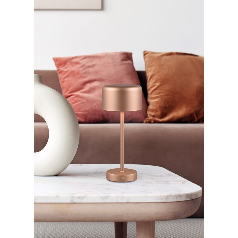 - Jeff - Rechargeable Coffee LED Table Lamp with USB Trio-R59151165 - Jeff - Rechargeable Coffee LED Table Lamp with USB
