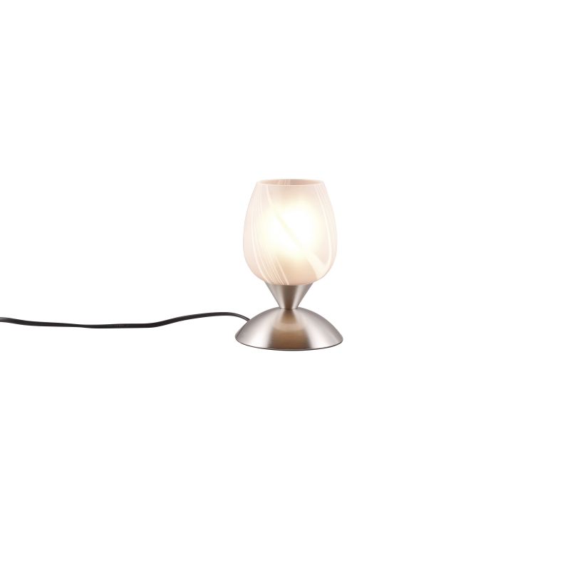 - Cup II - Matt Nickel Table Lamp with White Marble Glass Trio-R59441001 - Cup II - Matt Nickel Table Lamp with White Marble Glass