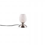 Cup II - Matt Nickel Table Lamp with White Marble Glass Cup II - Matt Nickel Table Lamp with White Marble Glass