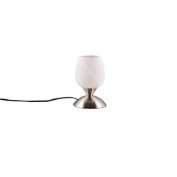 Cup II - Matt Nickel Table Lamp with White Marble Glass Cup II - Matt Nickel Table Lamp with White Marble Glass