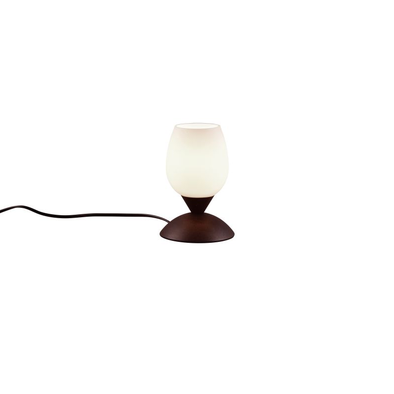 Table & Floor Lamp - Cup II - Rusty Table Lamp with White Glass Trio-R59441024 - Cup II - Rusty Table Lamp with White Glass