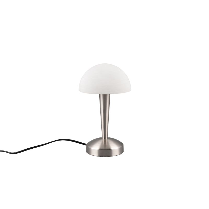 - Canaria - Matt Nickel Touch Table Lamp with White Glass Trio-R59561107 - Canaria - Matt Nickel Touch Table Lamp with White Glass