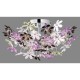 Trio-R60014017 - Flower - Chrome 4 Light Ceiling Lamp with Multicolour Flowers