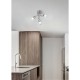 - Colmar - Matt Nickel 3 Spotlights with Flower Pattern Glass Trio-R60023007 - Colmar - Matt Nickel 3 Spotlights with Flower Pattern Glass