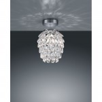 Petty - Chrome Ceiling Lamp with Clear Acrylic