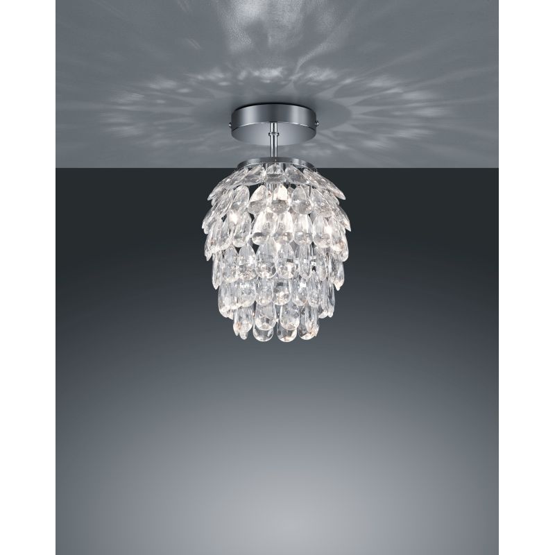 - Petty - Chrome Ceiling Lamp with Clear Acrylic Trio-R60451006 - Petty - Chrome Ceiling Lamp with Clear Acrylic