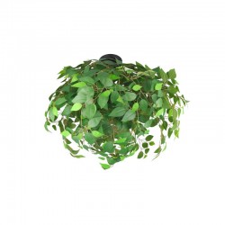 Leavy - Matt Black 3 Light Ceiling Lamp with Green Leaves Leavy - Matt Black 3 Light Ceiling Lamp with Green Leaves