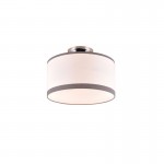 Davos - Chrome 2 Light Ceiling Lamp with White Shade Davos - Chrome 2 Light Ceiling Lamp with White Shade